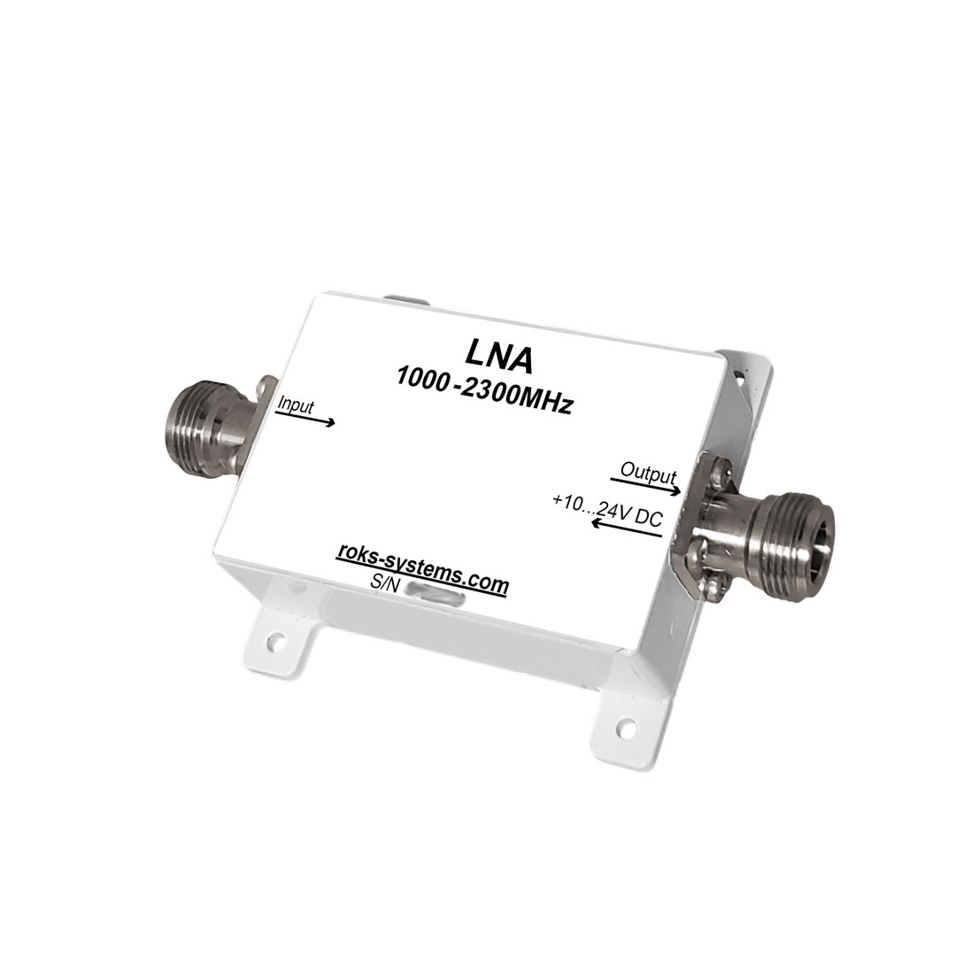 L-band LNA 1.0-2.3 GHz N/F/SMA i/o