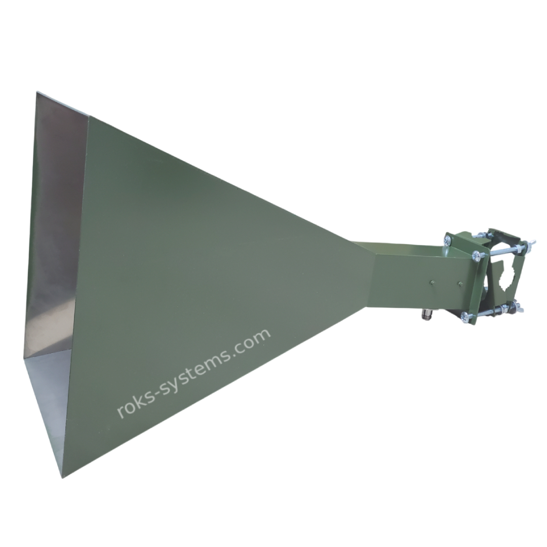 S-band Wi-Fi horn antenna 2.05-2.65 GHz, 17.0 dB, LHCP+RHCP, 28° beamwidth, VSWR≤1.5, 2×N-Female, 50Ω