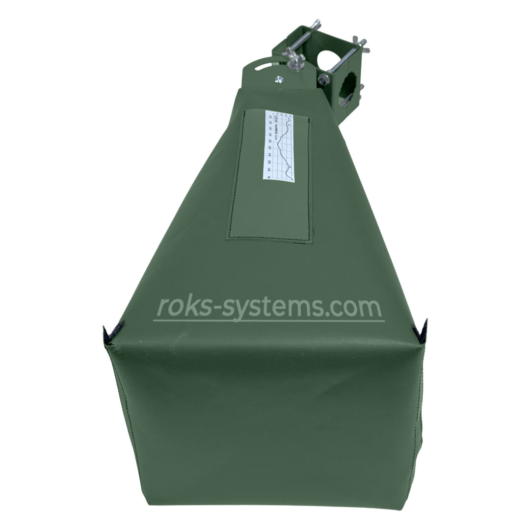 5050-6000 MHz dual-polarized horn antenna 20 dBi for WiMAX repeater, 5.05-6.0 GHz, 2×N-Female, 50 Ohm, VSWR≤1.5, 20°×20°, cover, mount 30-45 mm