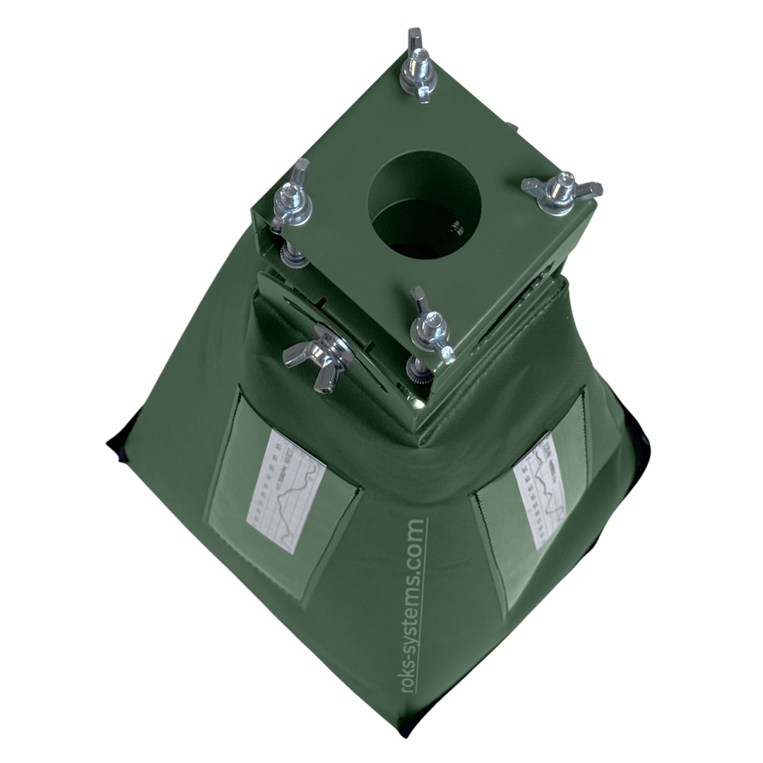 outdoor 5050-6000 MHz directional horn antenna 20 dBi, dual H/V, 2×SMA, 50 Ohm, VSWR≤1.5, 20°×20° radiation pattern, protective cover, mount 30-45 mm