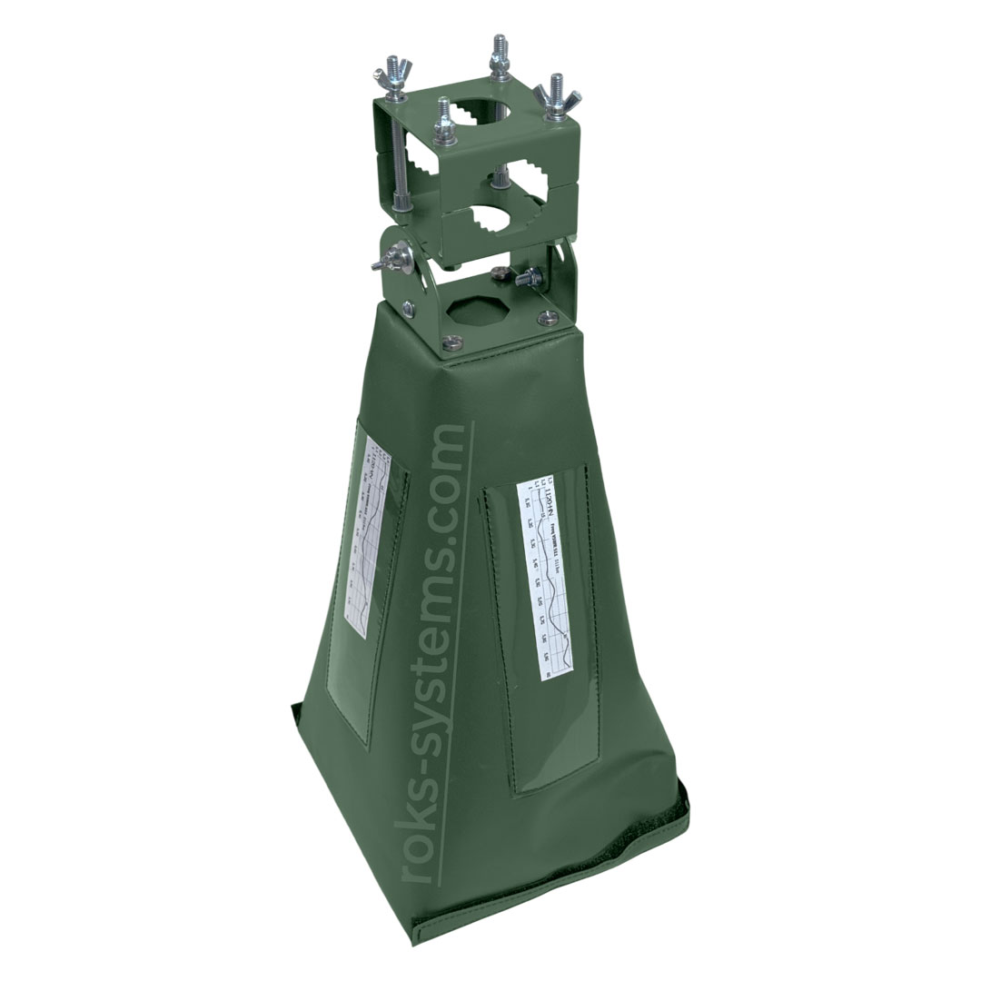 5-6 GHz broadband horn antenna 5050-6000 MHz 20 dBi, dual H/V, 2×SMA 50 Ohm, VSWR≤1.5, 20°×20°, protective cover, mast bracket 30-45 mm