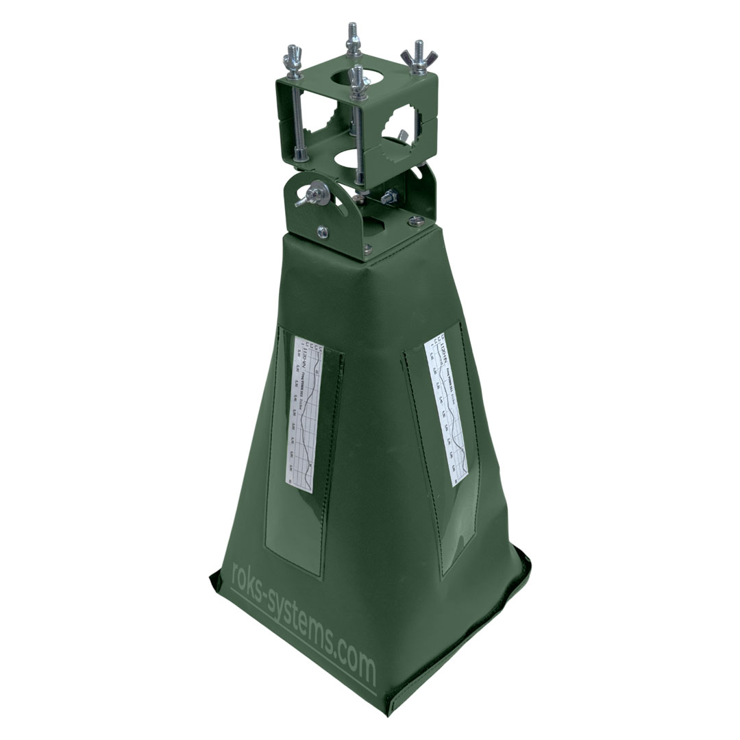 WiMAX repeater horn antenna 5.05-6.0 GHz 20 dBi, dual H/V simultaneous, 2×SMA, 50 Ohm, VSWR≤1.5, 20°×20° beamwidth, cover, mount 30-45 mm