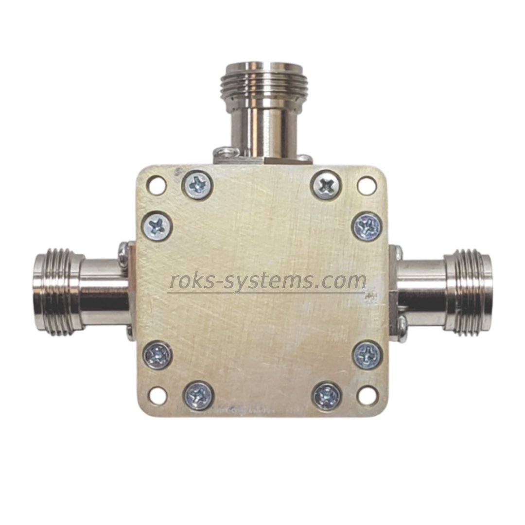 Wi-Fi router diplexer 2.4-2.5 & 5.15-5.95 GHz, 2-band, N-Female 1+2 (COM+2), IL≤1.0 dB, iso≥39.9/≥31.0 dB, VSWR 1.27/1.3/1.3-1.33, LTCC