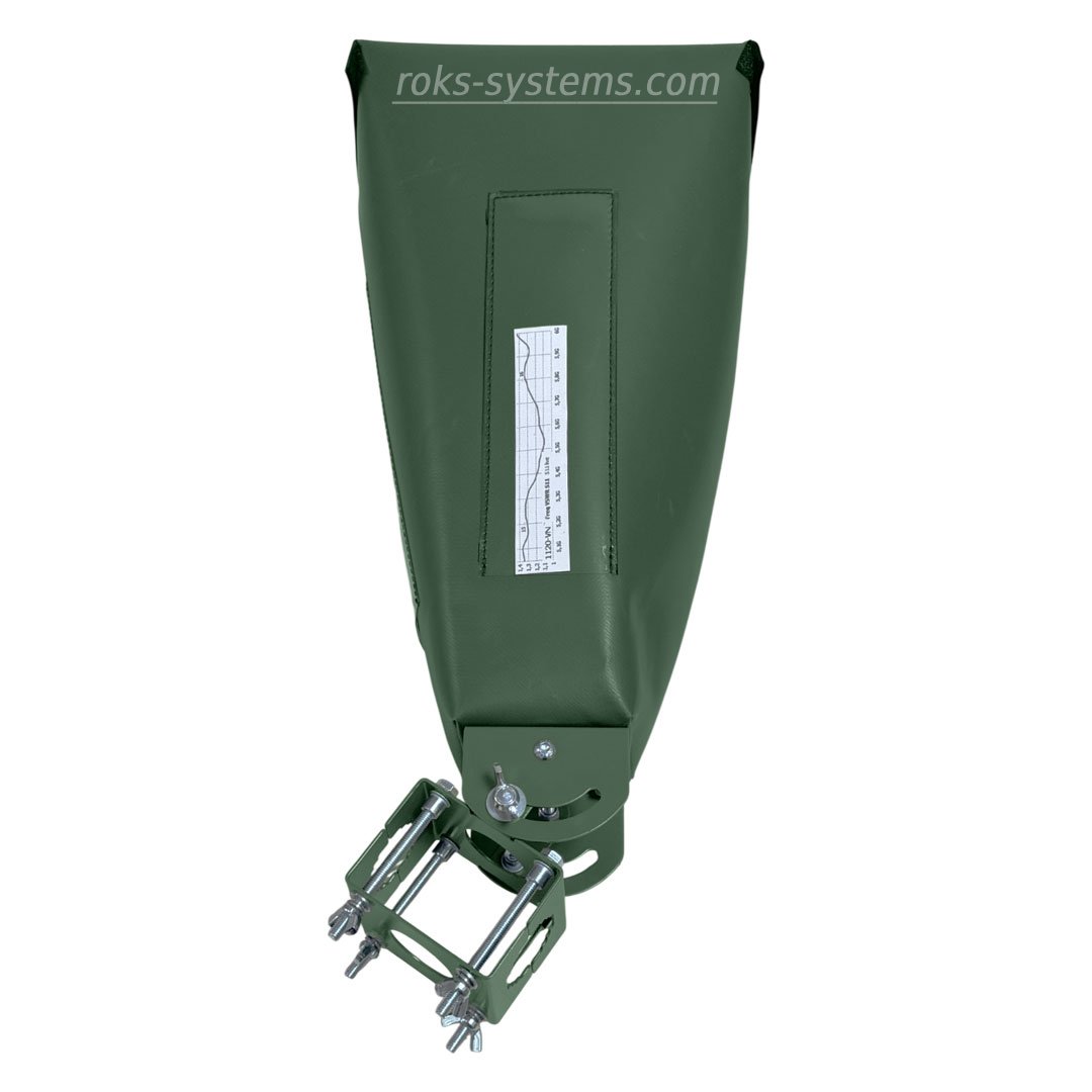 WiMAX repeater horn antenna 5.05-6.0 GHz 20 dBi, dual H/V, 2×N-Female, 50 Ohm, VSWR≤1.5, 20°×20°, cover, mount 30-45 mm