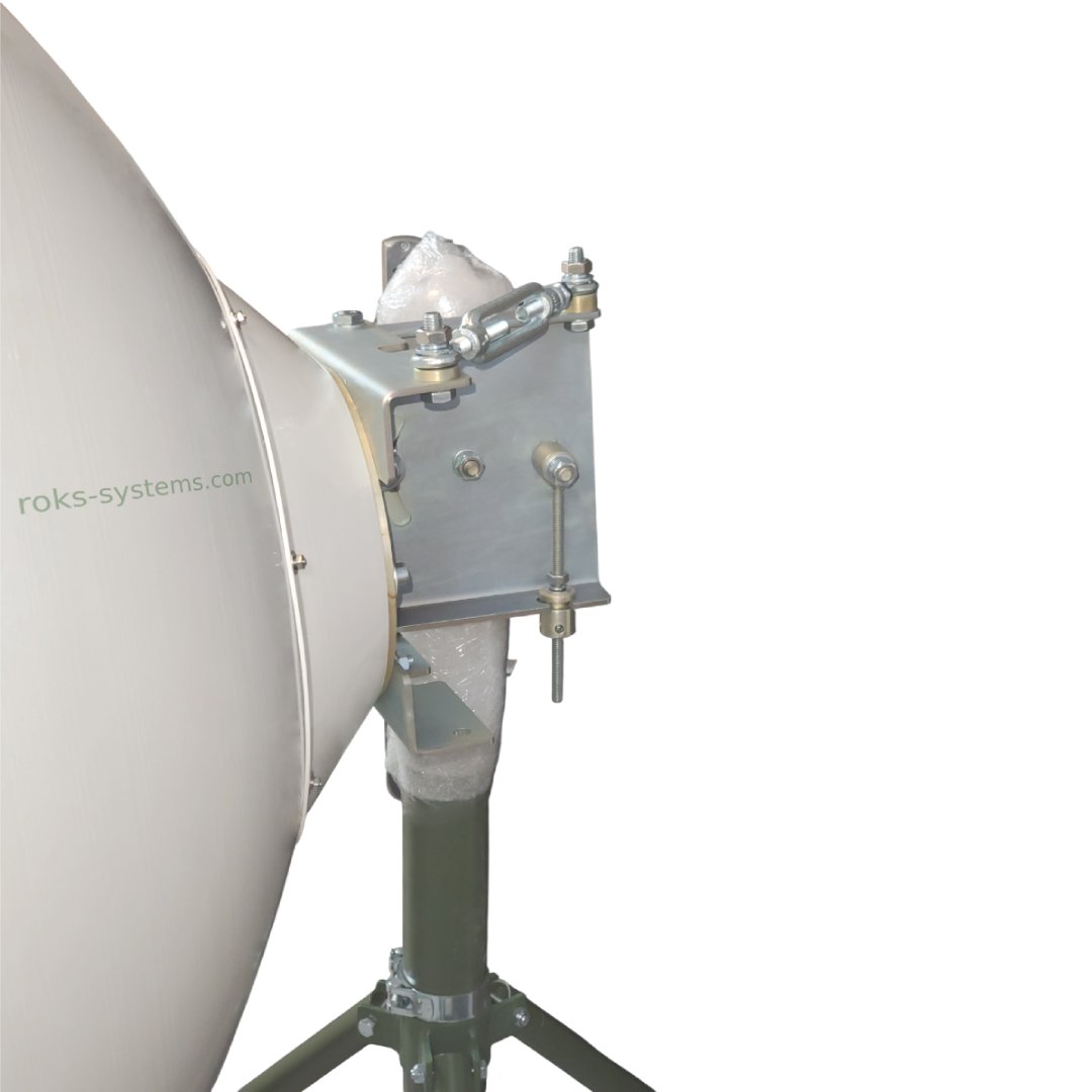 DRA-09MR2-15CP directed antenna 0.9 m, 2-15.5 GHz, RHCP/LHCP, 6 feed horns, sidelobes ≤–14.5 dB