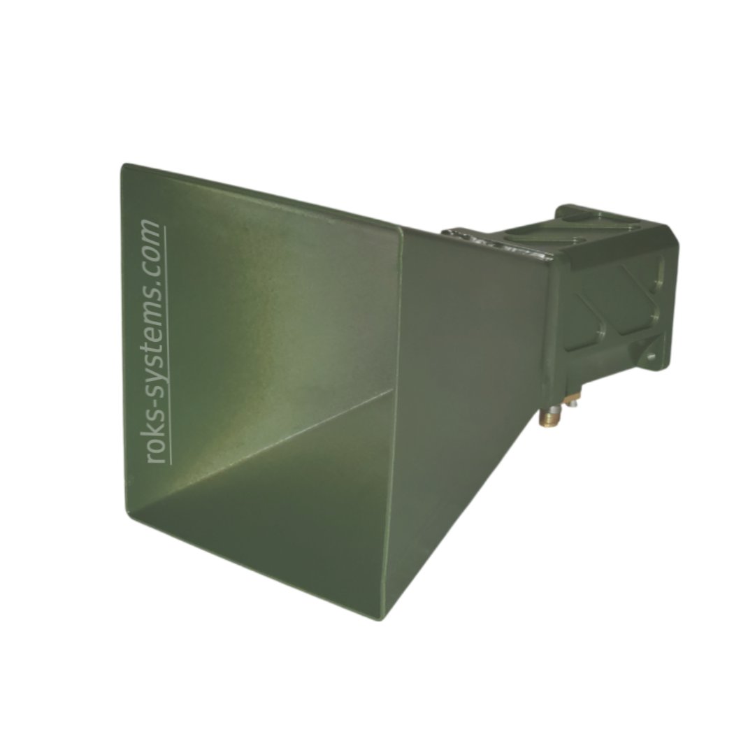 Horn 55-100 4.8-5.9 GHz RHCP horn antenna 14 dB 36°×36° SMA-Female 50 Ohm 50 W 90×90×140 mm 100 g UAV video link