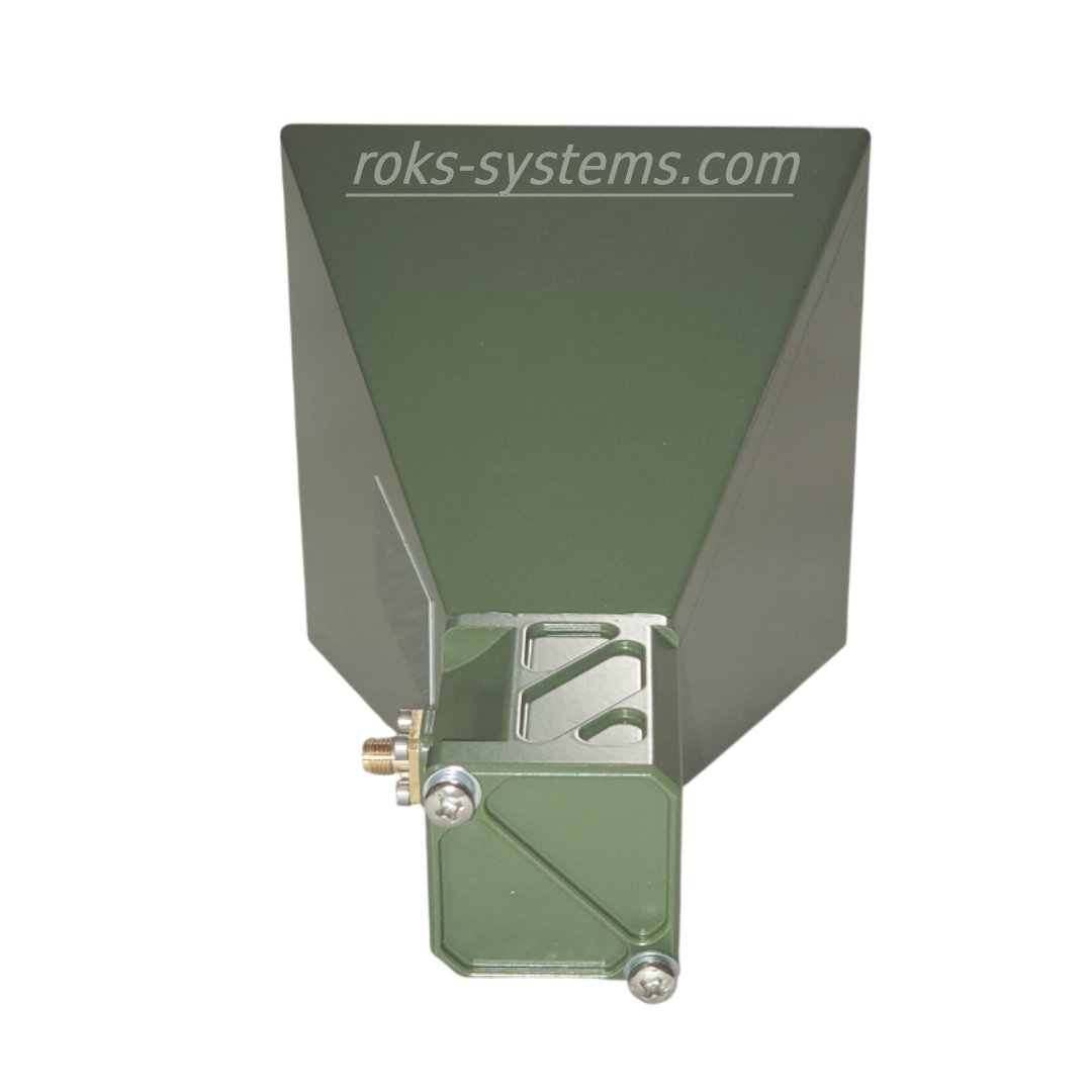 RHCP horn antenna 4.8-5.9 GHz 18 dBi SMA-Female 50 Ohm VSWR 1.5 12°×12° aluminum UAV FPV video link