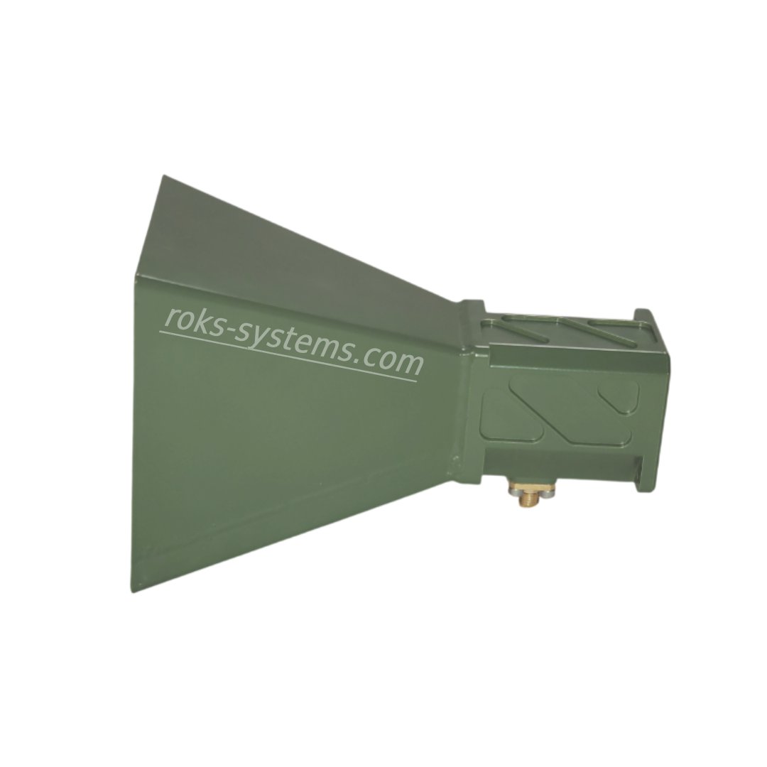 Horn antenna RHCP 4.8-5.9 GHz 14 dB 36°×36° UAV FPV SMA-Female 50 Ohm 50 W 90×90×140 mm 100 g